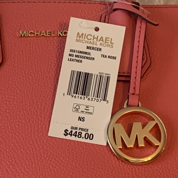 NWT Bundle of MICHAEL KORS Mercer Med Crossbody satchel Tea Rose with ID Wallet - Picture 4 of 13